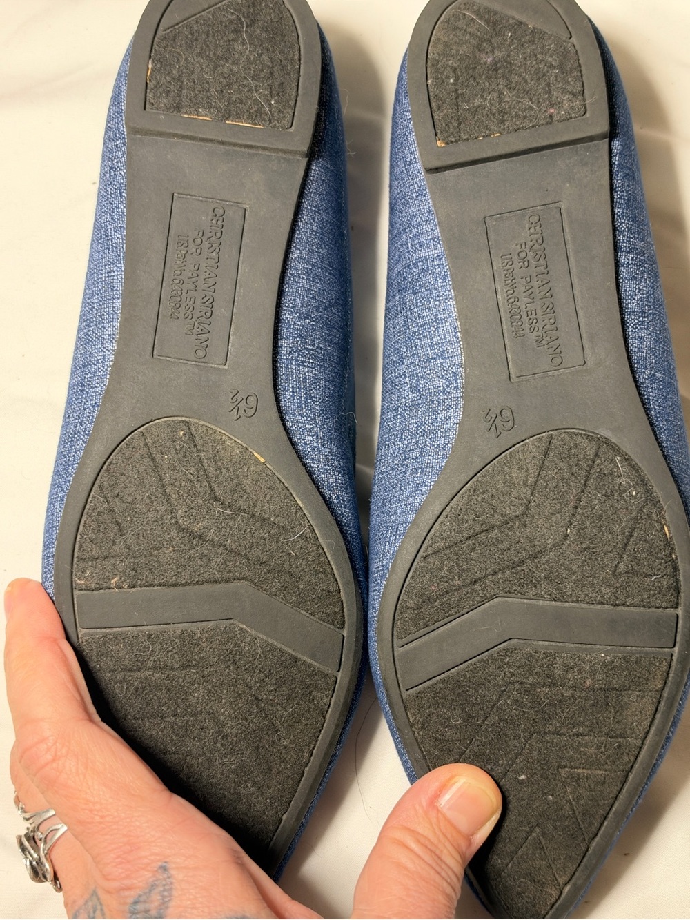 Payless Blue Pointed Toe Flats - Picture 4 of 4